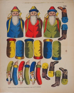 Imagerie de Wissembourg - Christmas Santa Claus - Lithograph and stencil - 1906