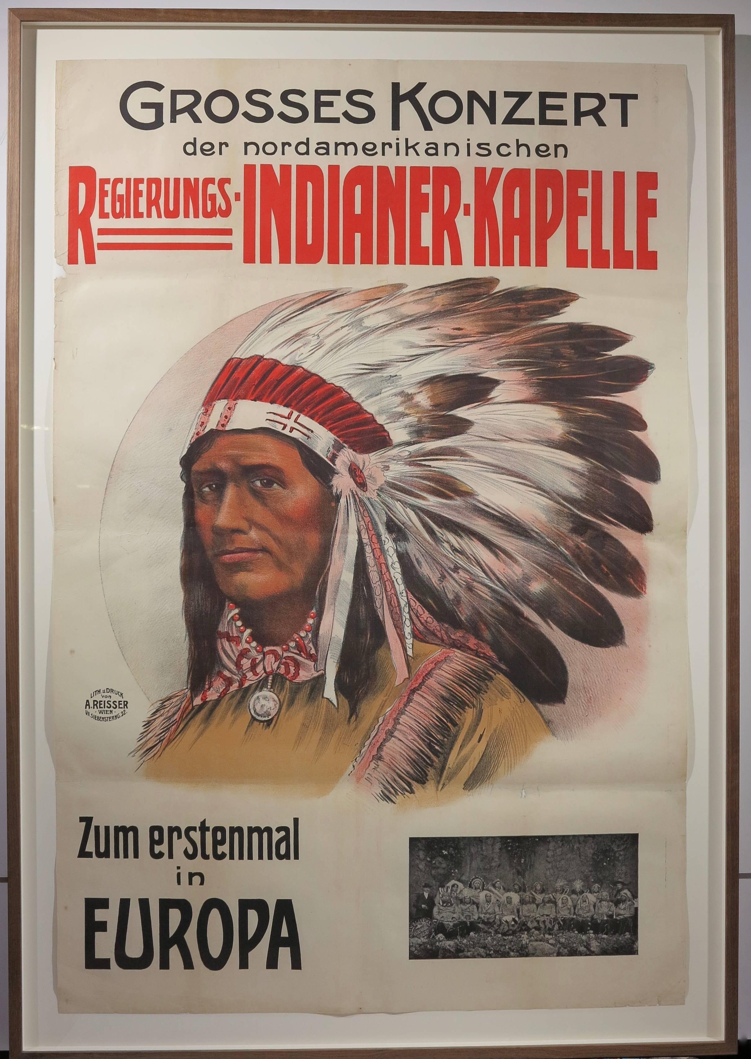 Indianer-Kapelle c.1910 Vienna Austria Native American Indian poster - Print by Unknown
