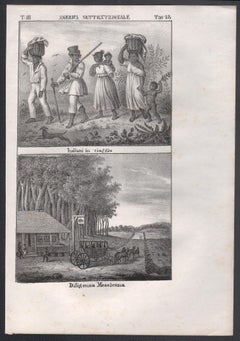 Ureinwohner, Stage Coach, Mexiko, Amerika, Lithografie aus der Mitte des 19. Jahrhunderts.