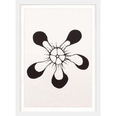 Ink Floral, No. 10, silkscreen, handmade paper, framed