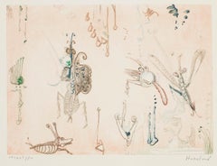 Insects - Original Monotype On Paper - Late 20th Century