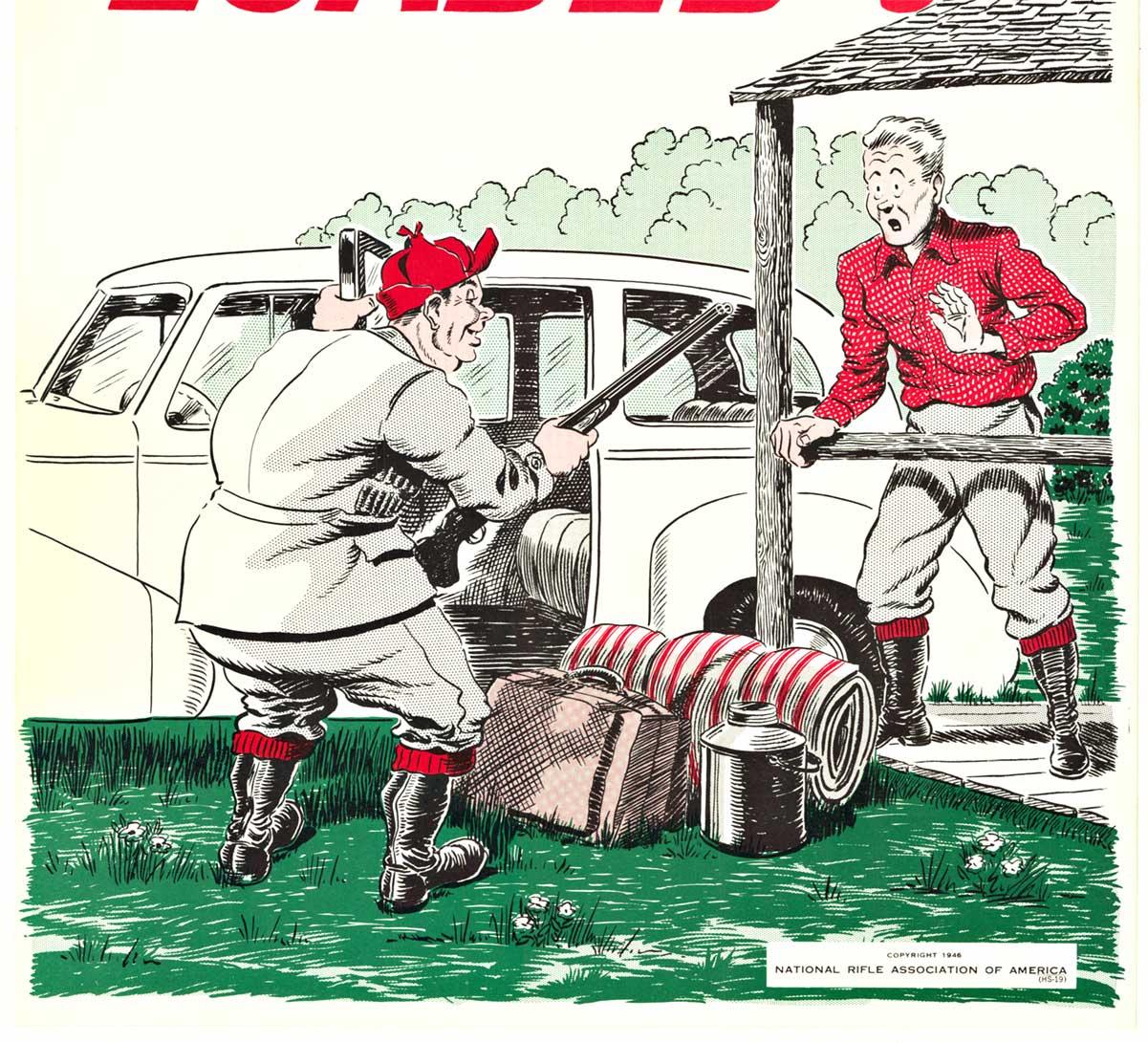 ¿Está cargada esa pistola?  Póster vintage original de la NRA sobre seguridad con las armas - Print moderno estadounidense de Unknown