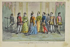 Costumes italiens du XVIIe siècle - Lithographie - 1862