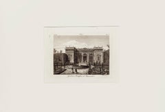 Italian Garden - Original Etching 19th Century
