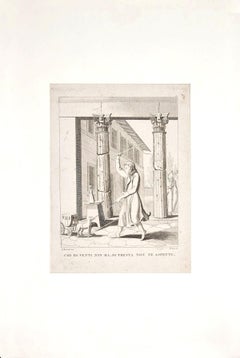 Italian Proverb - Original Etching - Late 19th Century