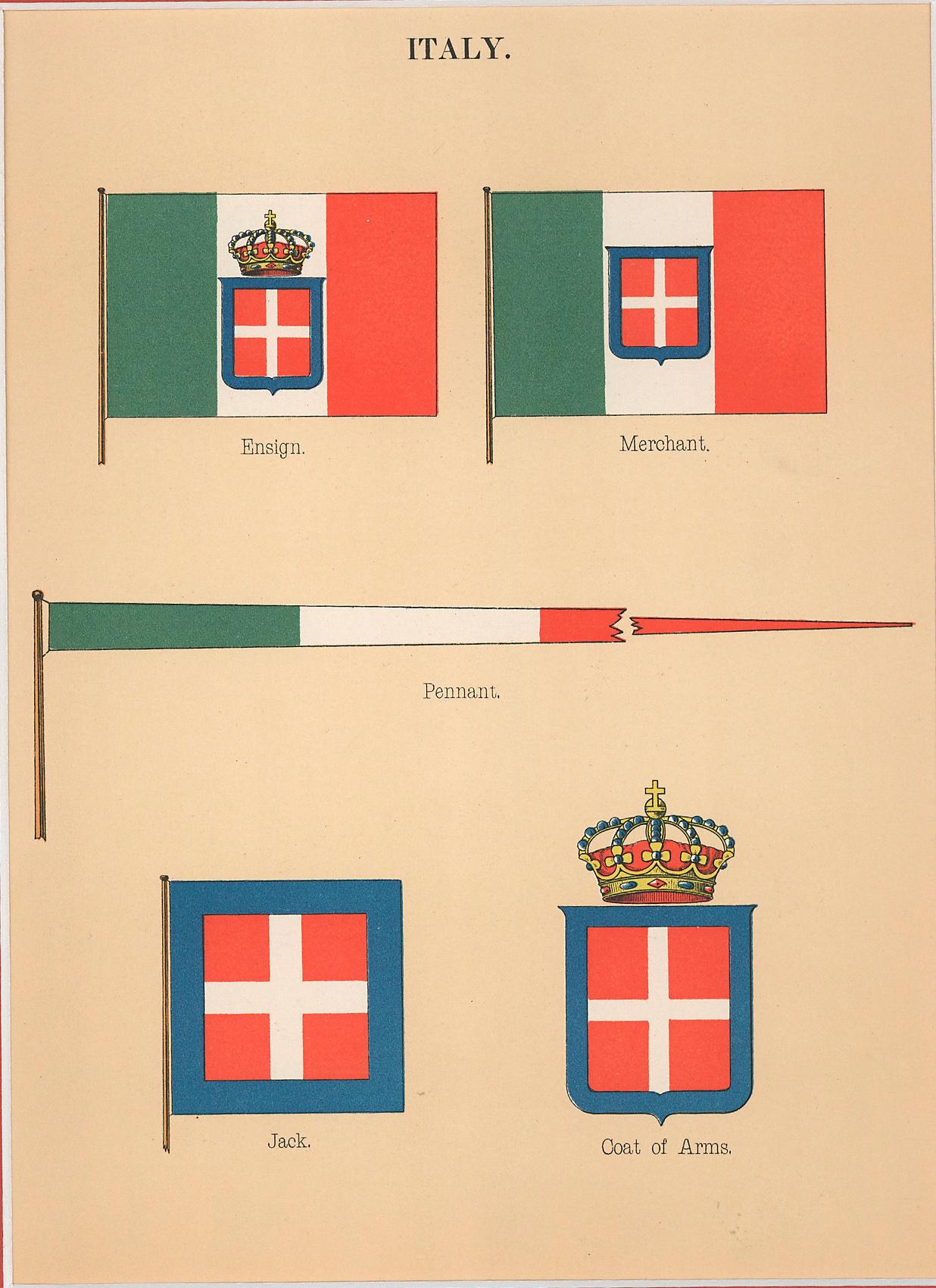 Italy Pennants - Print by Unknown