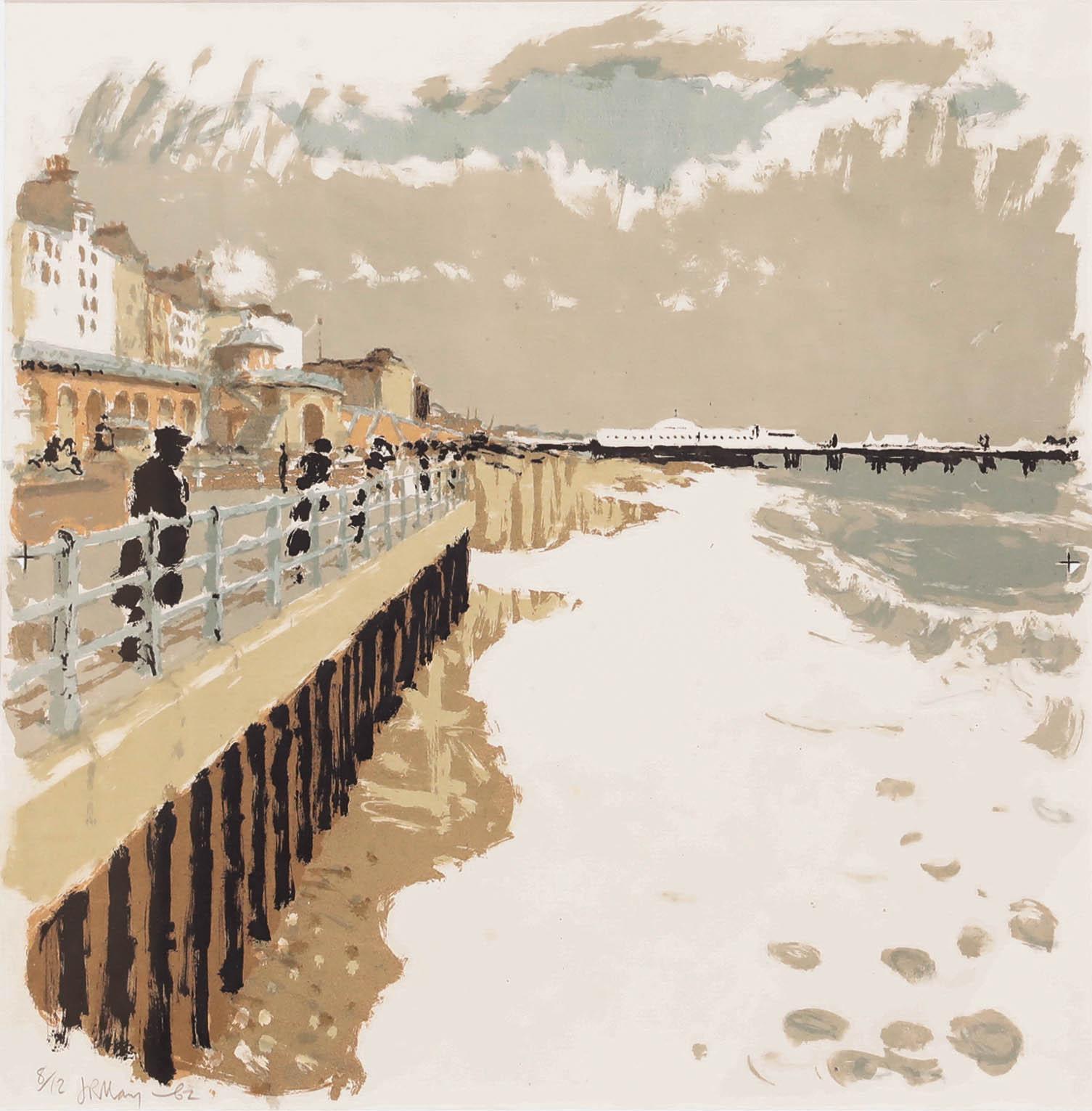 J. R. May - 1962 Silkscreen, Brighton's West Pier - Print by Unknown