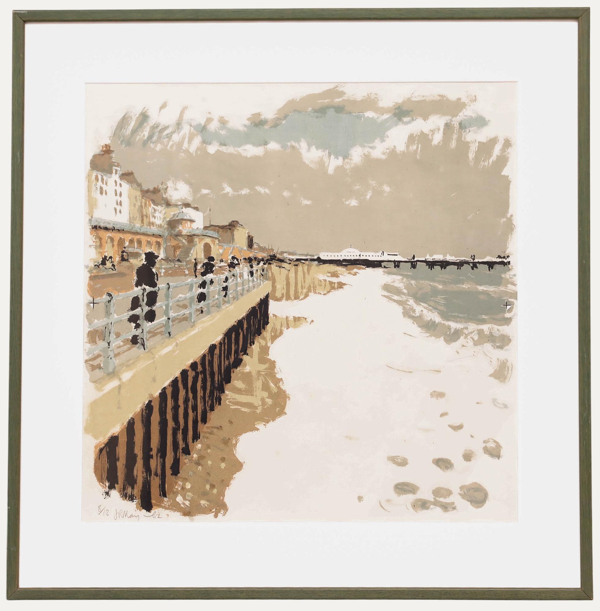 Unknown Figurative Print - J. R. May - 1962 Silkscreen, Brighton's West Pier
