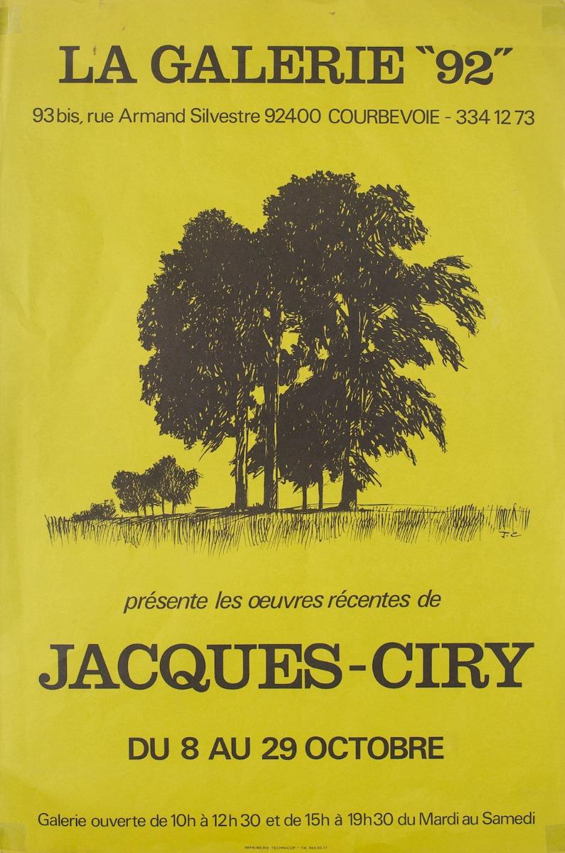 Unknown Figurative Print - Jacques Ciry - Exhibition Poster - Original Offset Print - Late 20th Century
