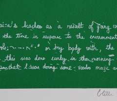 Jamaican Kool Aid Body Piece (Green), Contemporary Lithograph by Colette