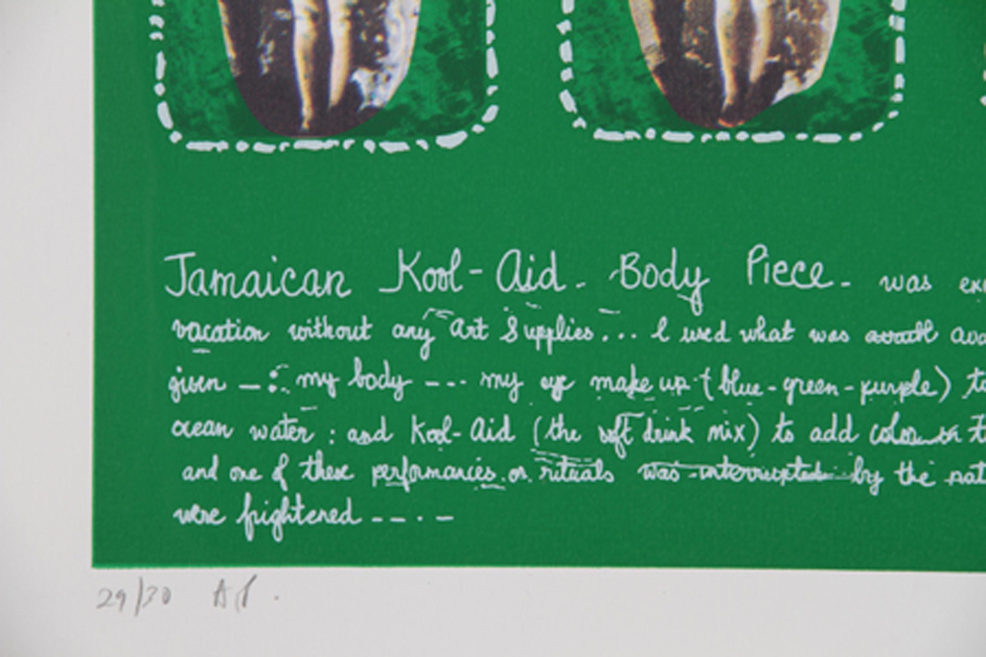 Pieza corporal de Kool Aid jamaicano (verde), litografía contemporánea de Colette en venta 2