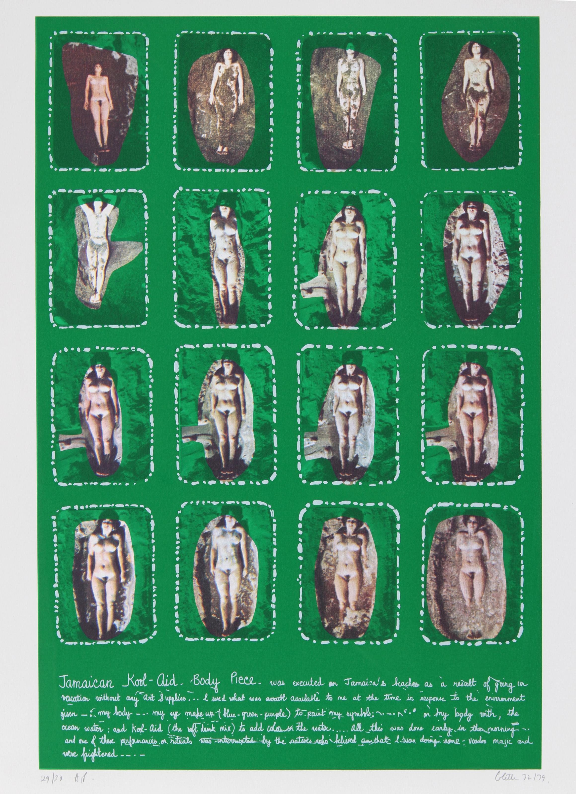 Colette (alias Colette Justine), tunecina/estadounidense (1952 - ) - Pieza corporal de Kool Aid jamaicano (verde), Año:  1979, Medio:  Litografía, firmada y numerada a lápiz, Edición:  200, AP 30, Tamaño de la imagen:  28 x 18,5 pulgadas, Tamaño: 