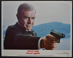 "James Bond 007 - Nunca digas nunca jamás" Tarjeta de vestíbulo original, Reino Unido 1984