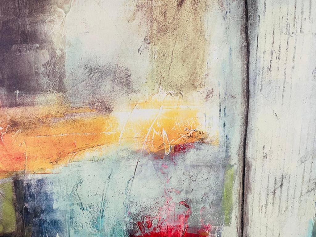 Jane Bellows Abstract Giclee Print on Canvas Titled 