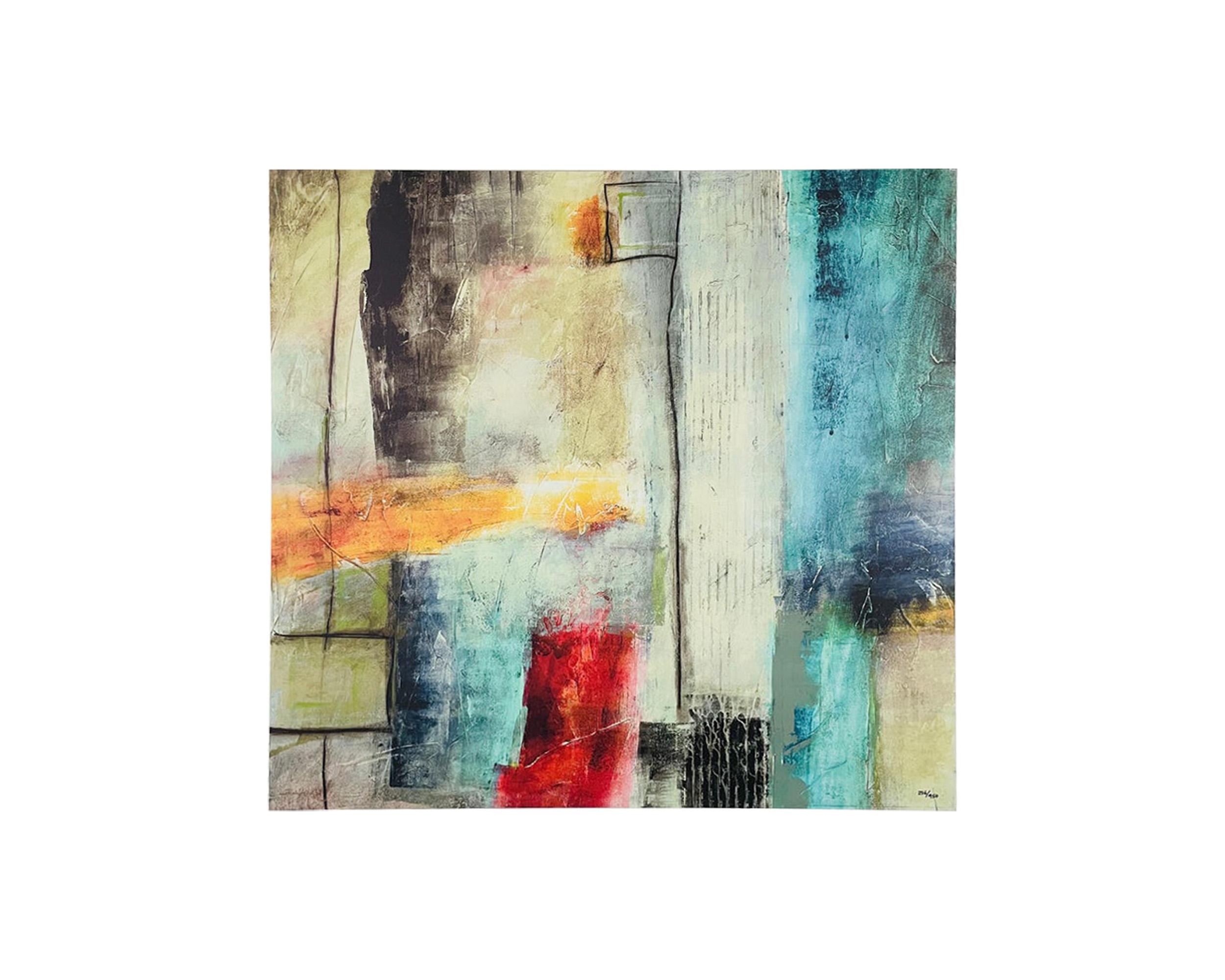 Unknown Abstract Print - Jane Bellows Abstract Giclee Print on Canvas Titled "Impulse I"
