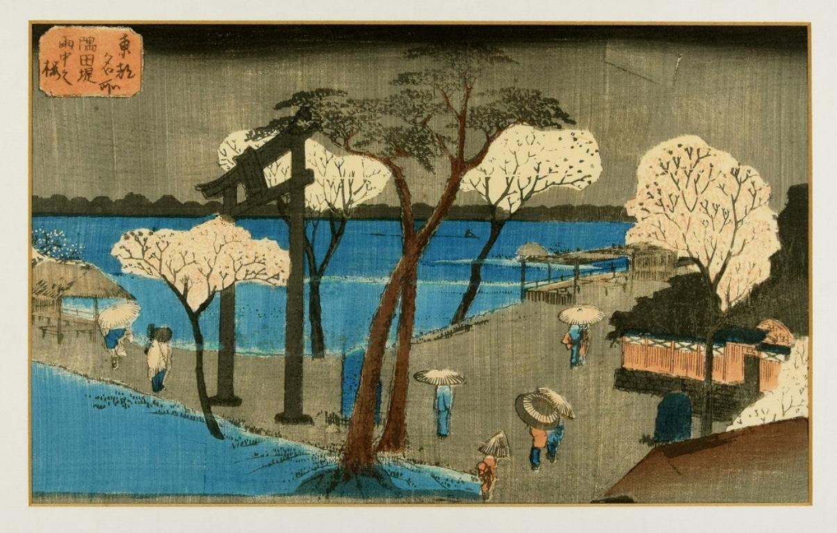 Unknown Figurative Print - Japanese Landscape - Woodcut - 1890s