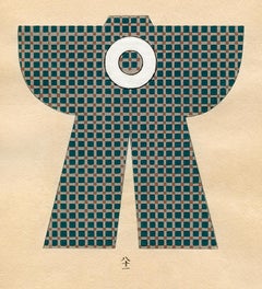 Impresión xilográfica con motivo de capa de samurai japonés - 17