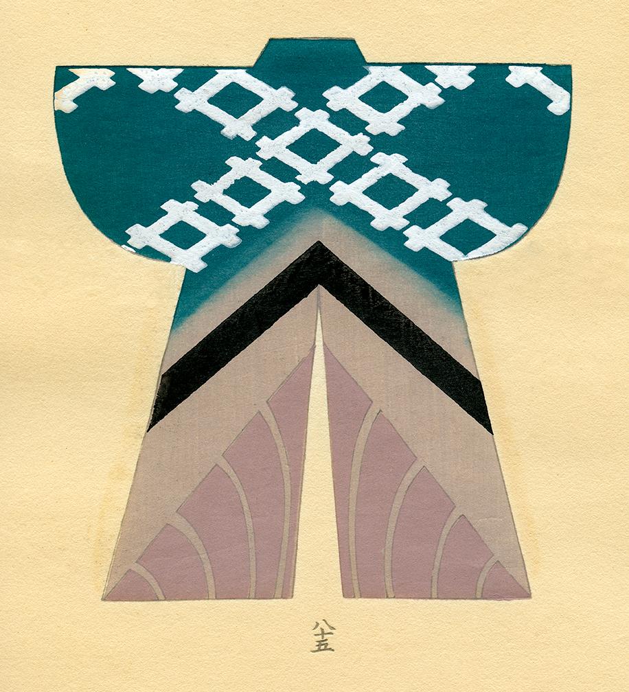 Impresión xilográfica con motivo de capa de samurai japonés - 18