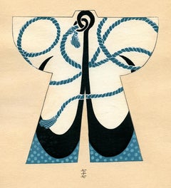 Japanese Samurai Coat Pattern Woodblock Print - 20