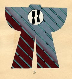 Japanese Samurai Coat Pattern Woodblock Print - 21