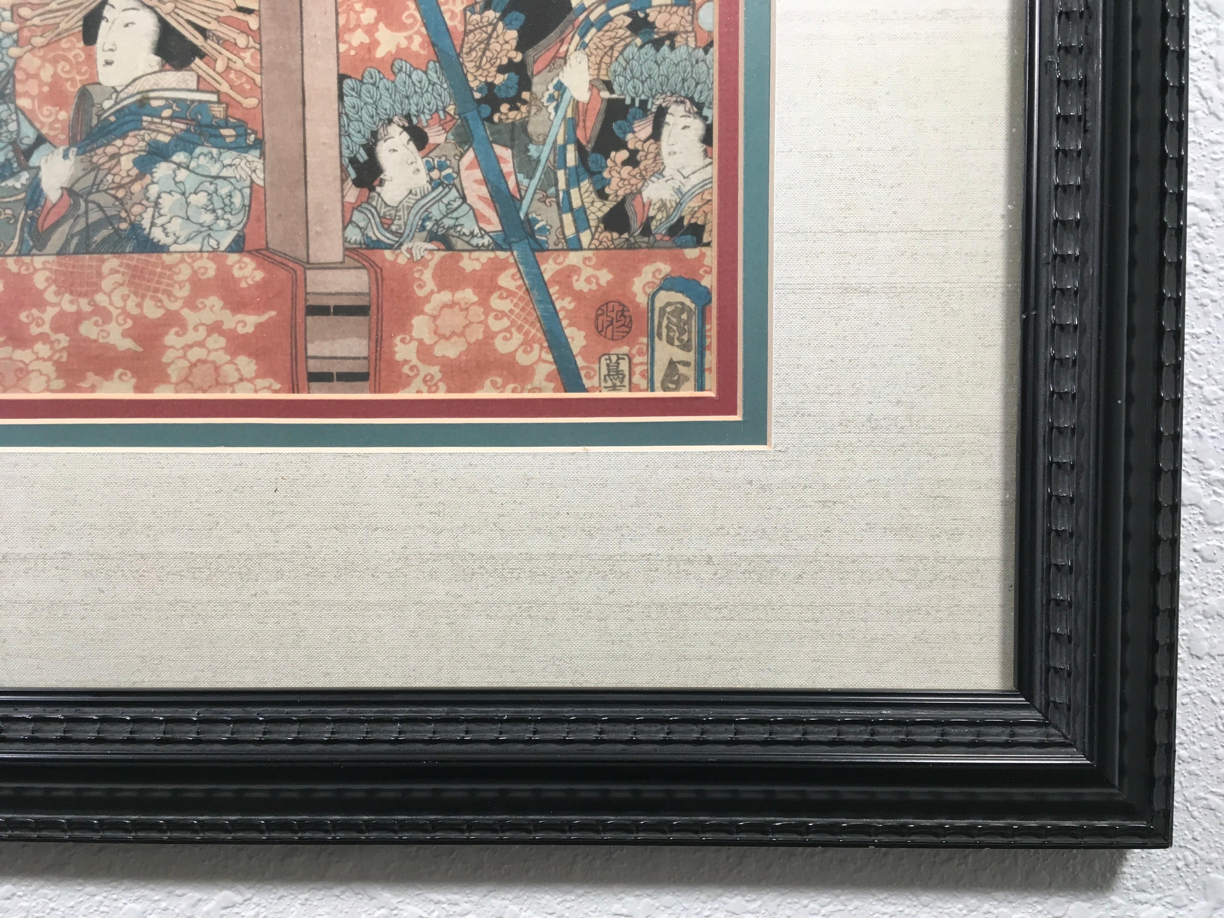'Stampa giapponese su legno', di autore ignoto, Stampa su legno a colori su carta - Print Edo di Unknown