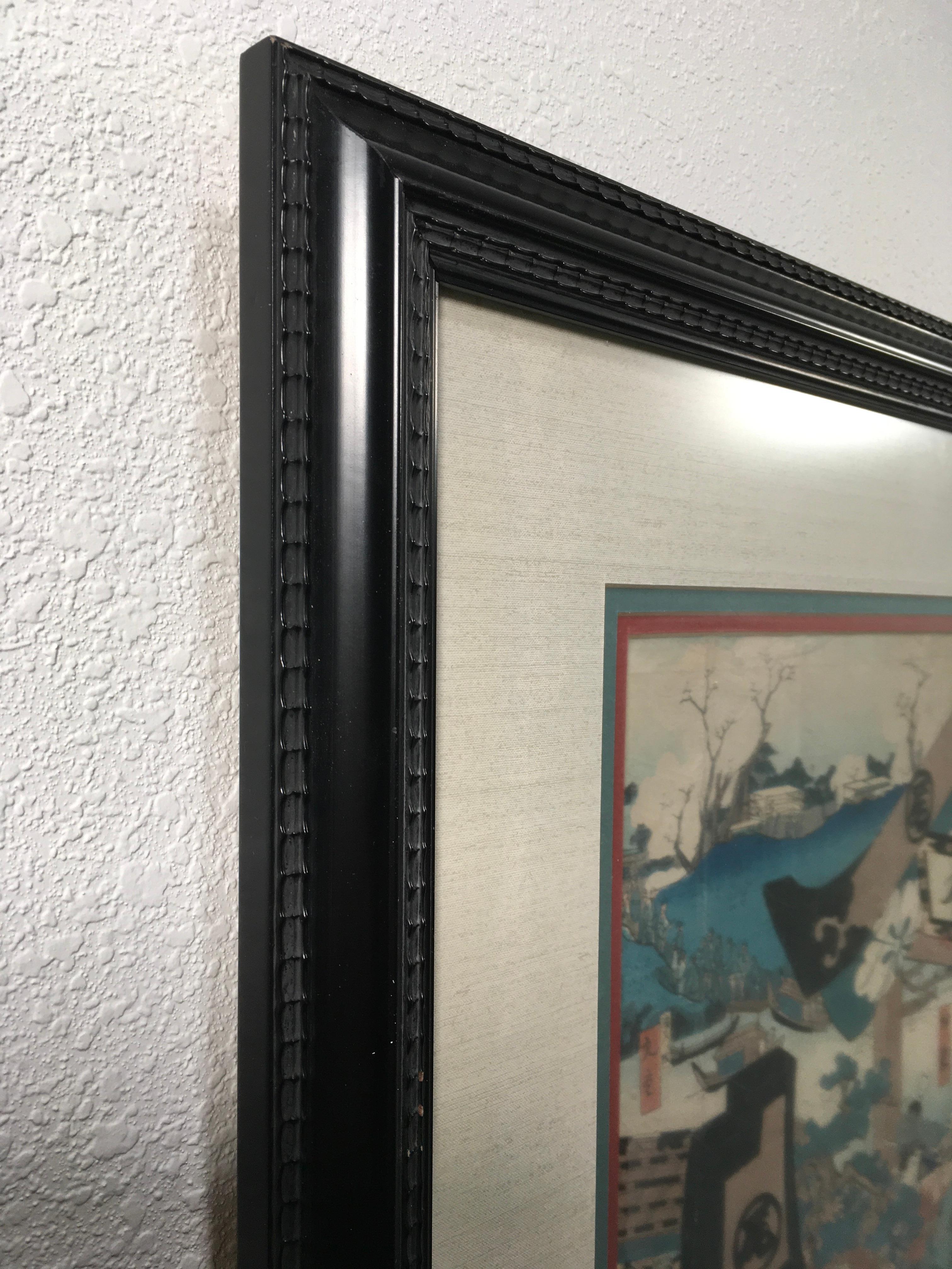 'Stampa giapponese su legno', di autore ignoto, Stampa su legno a colori su carta in vendita 4