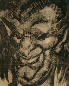 Jean Dulac (1902-1968) - 1955 Monotype, Tête de Faune