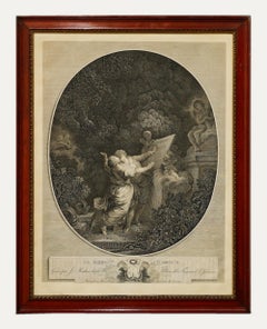 Jean Mathieu after Fragonard - 19th Century Engraving, Le Serment d'Amour