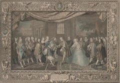 Jeaurat after Le Brun - 1728 Engraving, Meeting between Louis XIV and Phillip IV