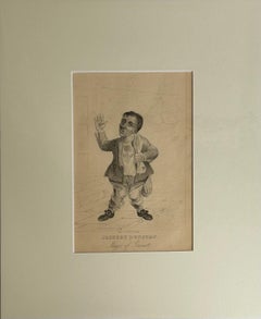 Mayor of Garratt Lithograph Print, 19th Century Engraving, Unframed