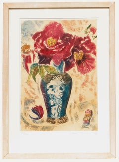 Jenny Devereux (b.1945) - 20th Century Etching, Peony