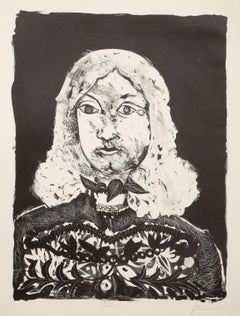 Jessica, Surrealistische Lithographie von Peter Paone