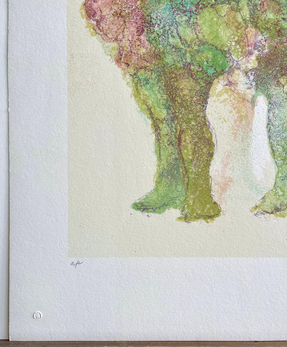 Lithographie signée JESTERS AND JUGGLERS, Shakespeare, couleurs pastel, Greene & Greene en vente 1