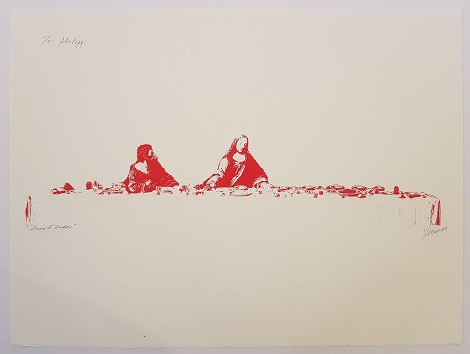 Jesus und Judas (Street Art, Pop Art, Zeitgenössischer Pop, Barry McGee, Sprayer) – Print von Unknown
