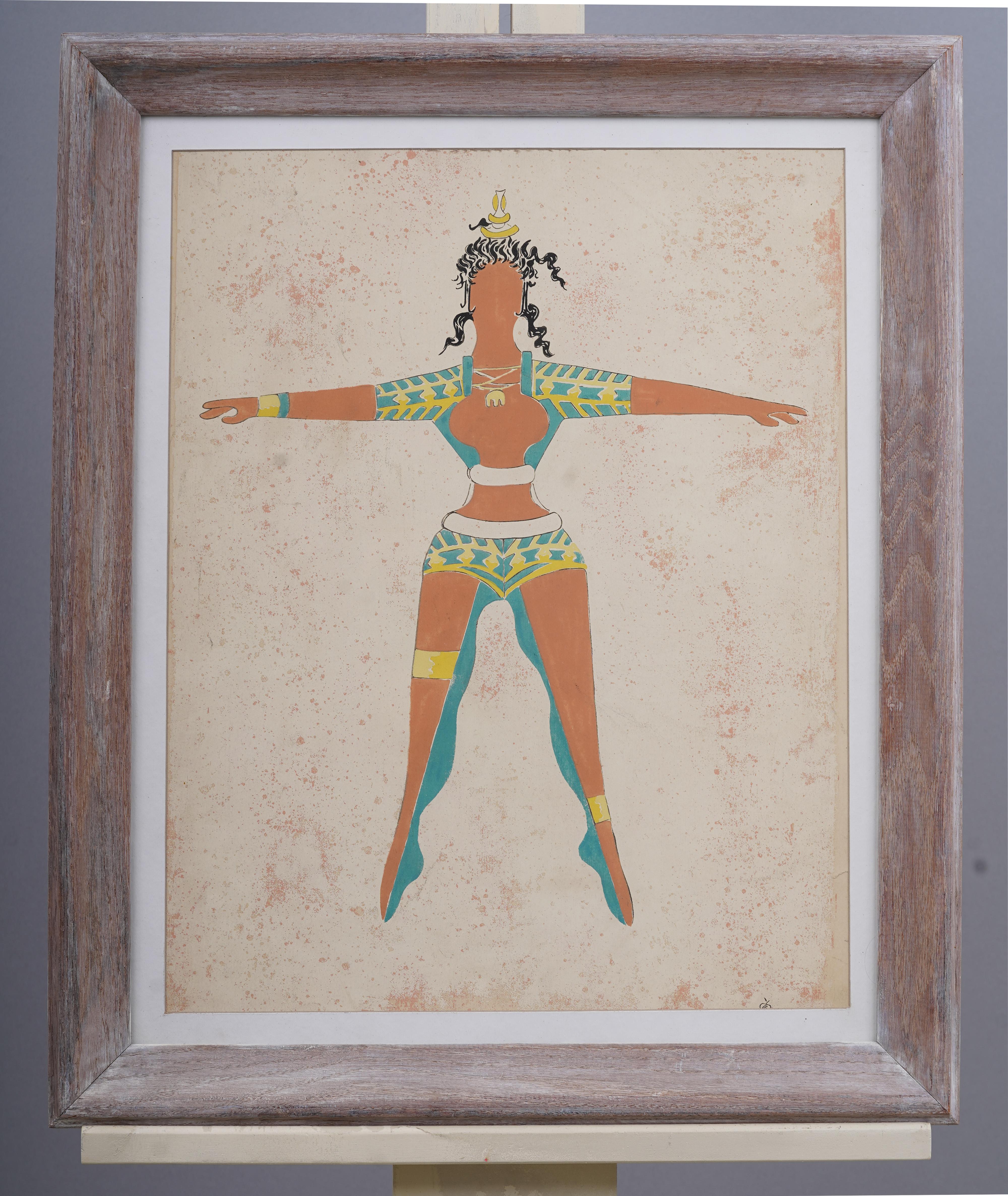 Joan Junyer Ballett Kostüm-Designdruck von „The Minotaur“ von Joan Junyer, 1947 – Print von Unknown