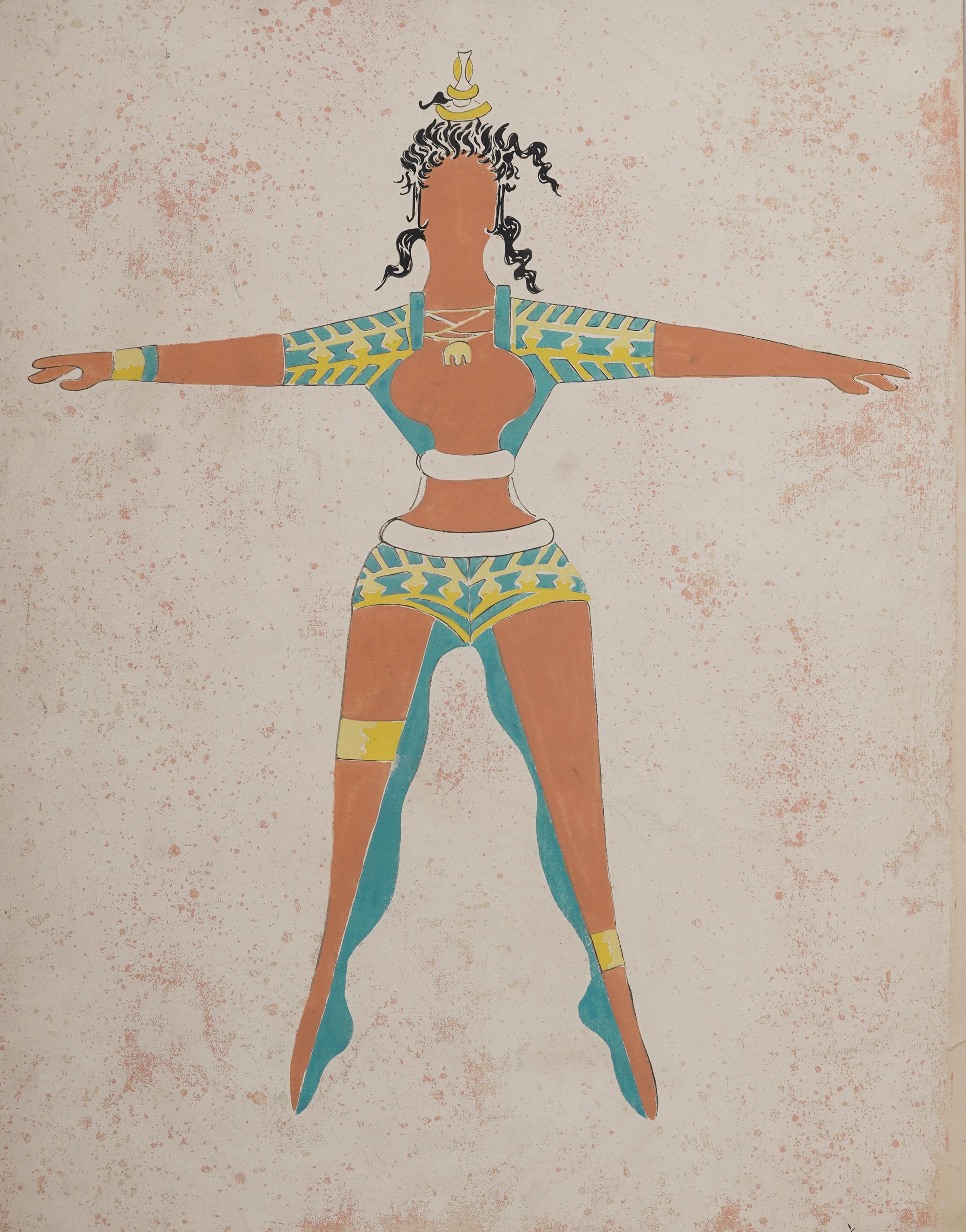 Joan Junyer Ballett Kostüm-Designdruck von „The Minotaur“ von Joan Junyer, 1947 (Art déco), Print, von Unknown
