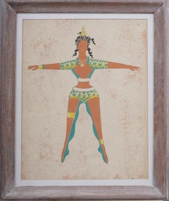 Impresión del diseño del vestuario de ballet de Joan Junyer de "El Minotauro" 1947