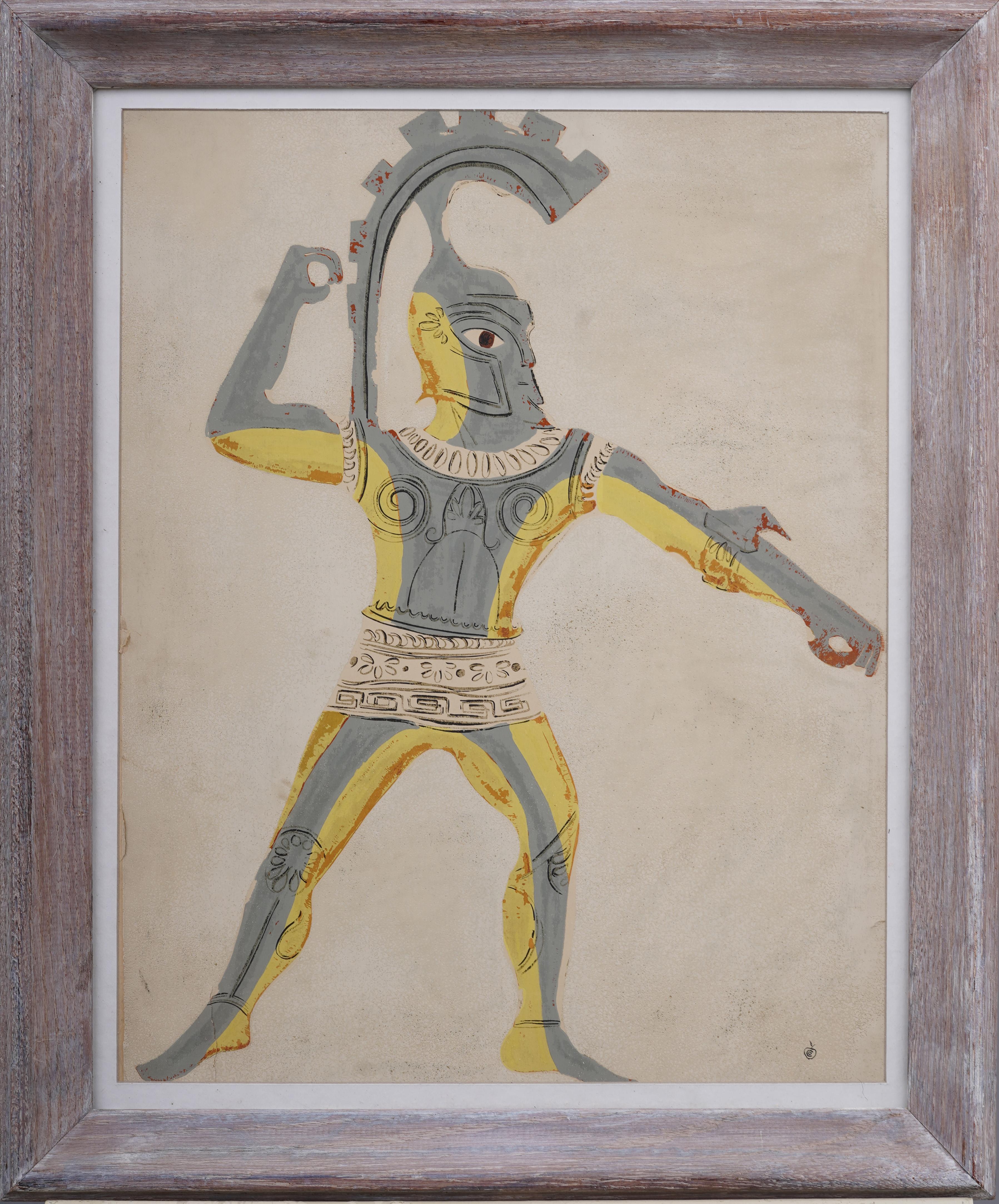 Impresión del diseño del vestuario de ballet de Joan Junyer de "El Minotauro" 1947