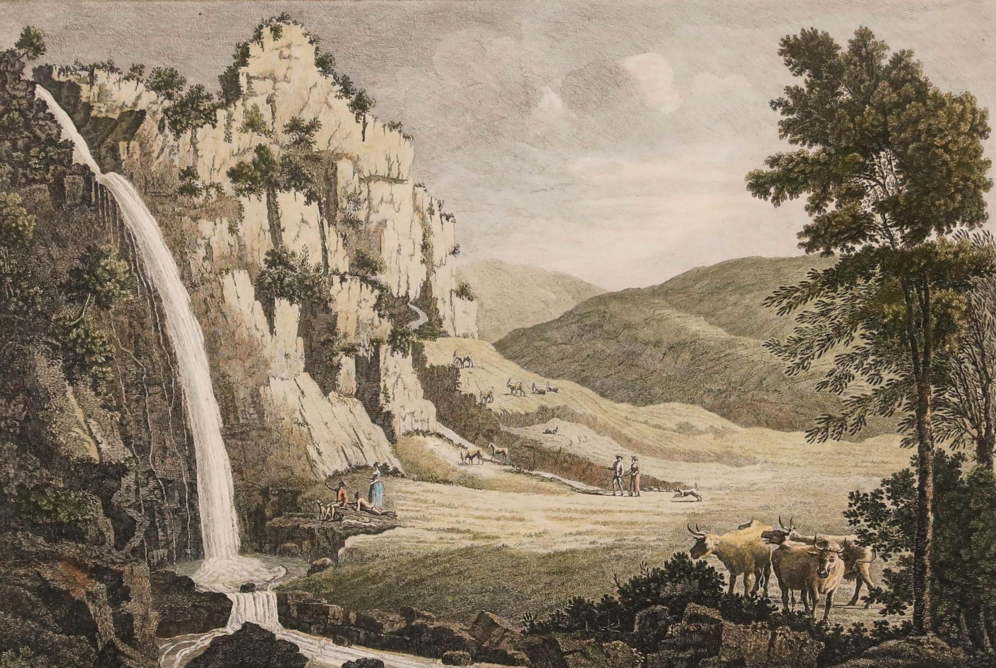 John Boydell (1720-1804) - Framed 1750 Engraving, View of Rhaidder Fawr