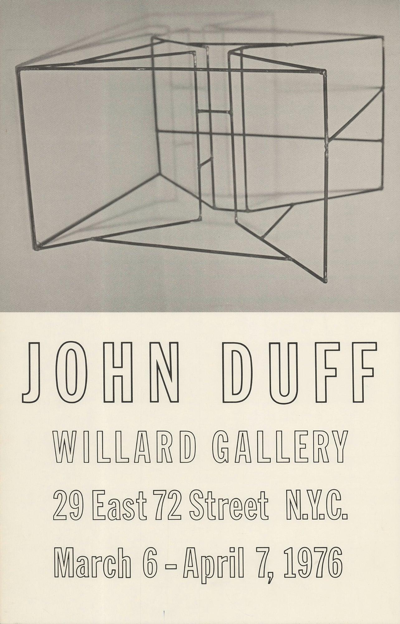 John Duff 'Willard Gallery' 1976 Vintage 70's - Print by Unknown