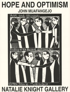 Hoffnung und Optimismus Offsetdruck, John Muafangejo, 1991, ungerahmt
