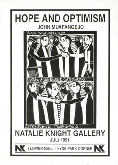 Hoffnung und Optimismus Offsetdruck, John Muafangejo, 1991, ungerahmt