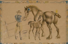 John Skeaping (1901-1980) - 20th Century Lithograph, Mare and Foal