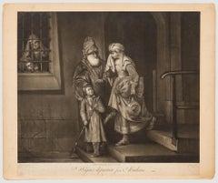 John Spilsbury (1730-1795) según Rembrandt - Mezzotinta del siglo XVIII, La partida de Agar