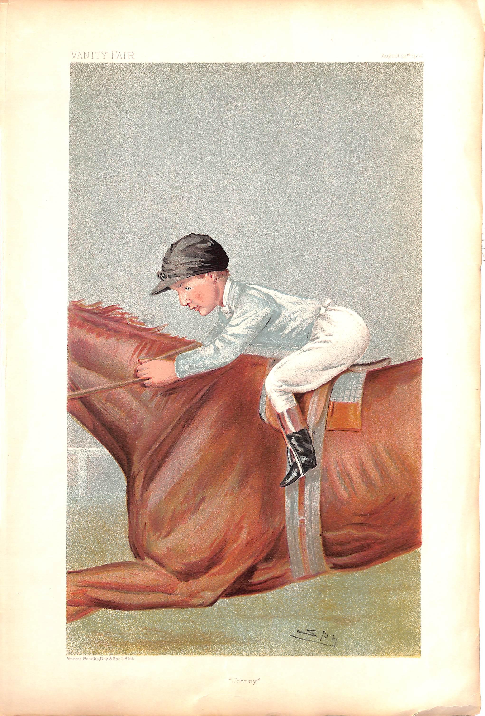 Unknown Figurative Print - "Johnny" Reiff Spy Vanity Fair August 23rd 1900