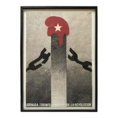 Vintage "Jornada Triunfo De La Revolucion" Original Dedicated Poster