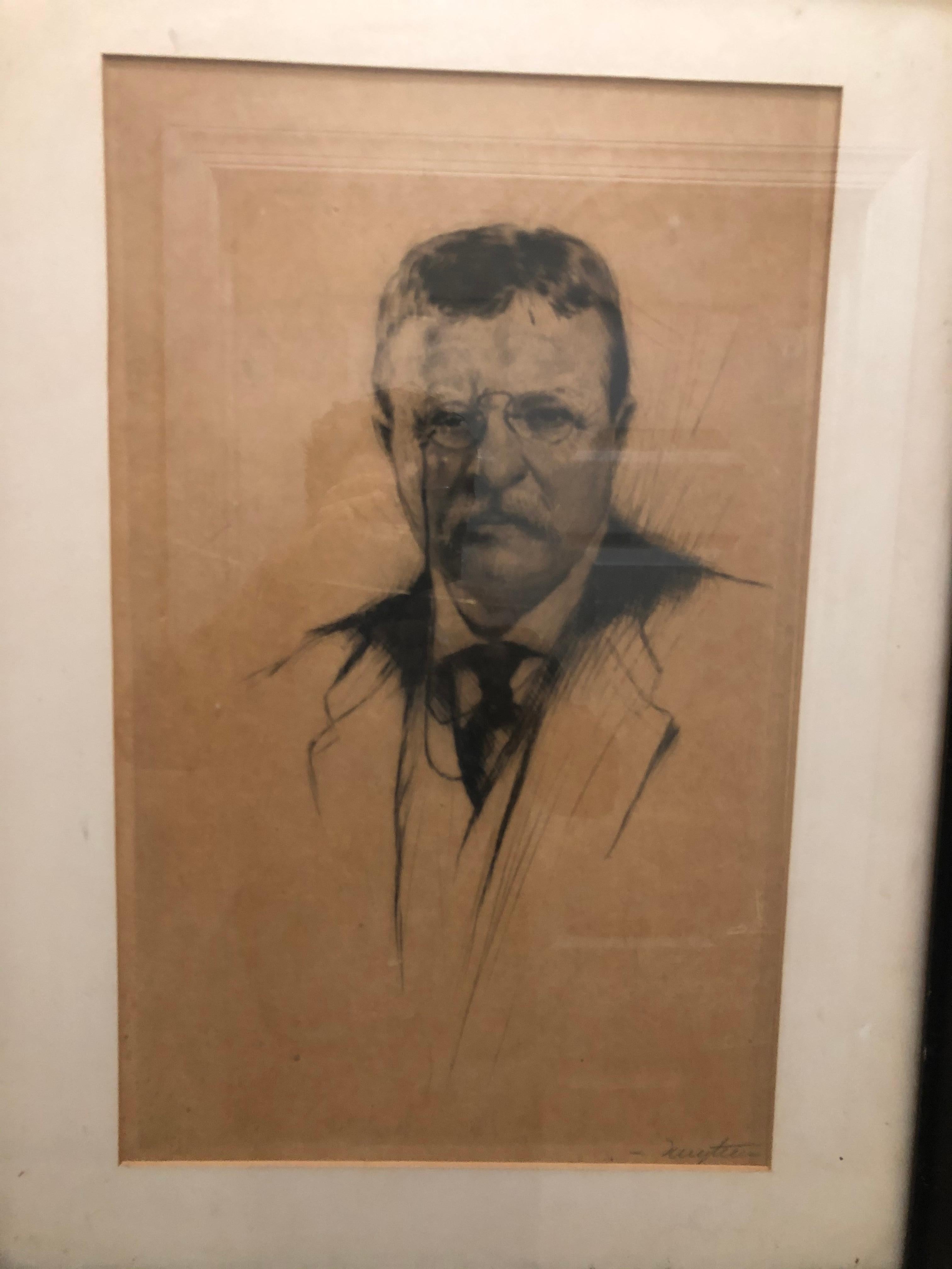Joseph Nuyttens Teddy Roosevelt Etching  - Print by Unknown