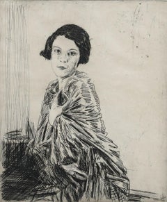 Joseph Simpson (1879-1939) - 1927 Etching, Betty