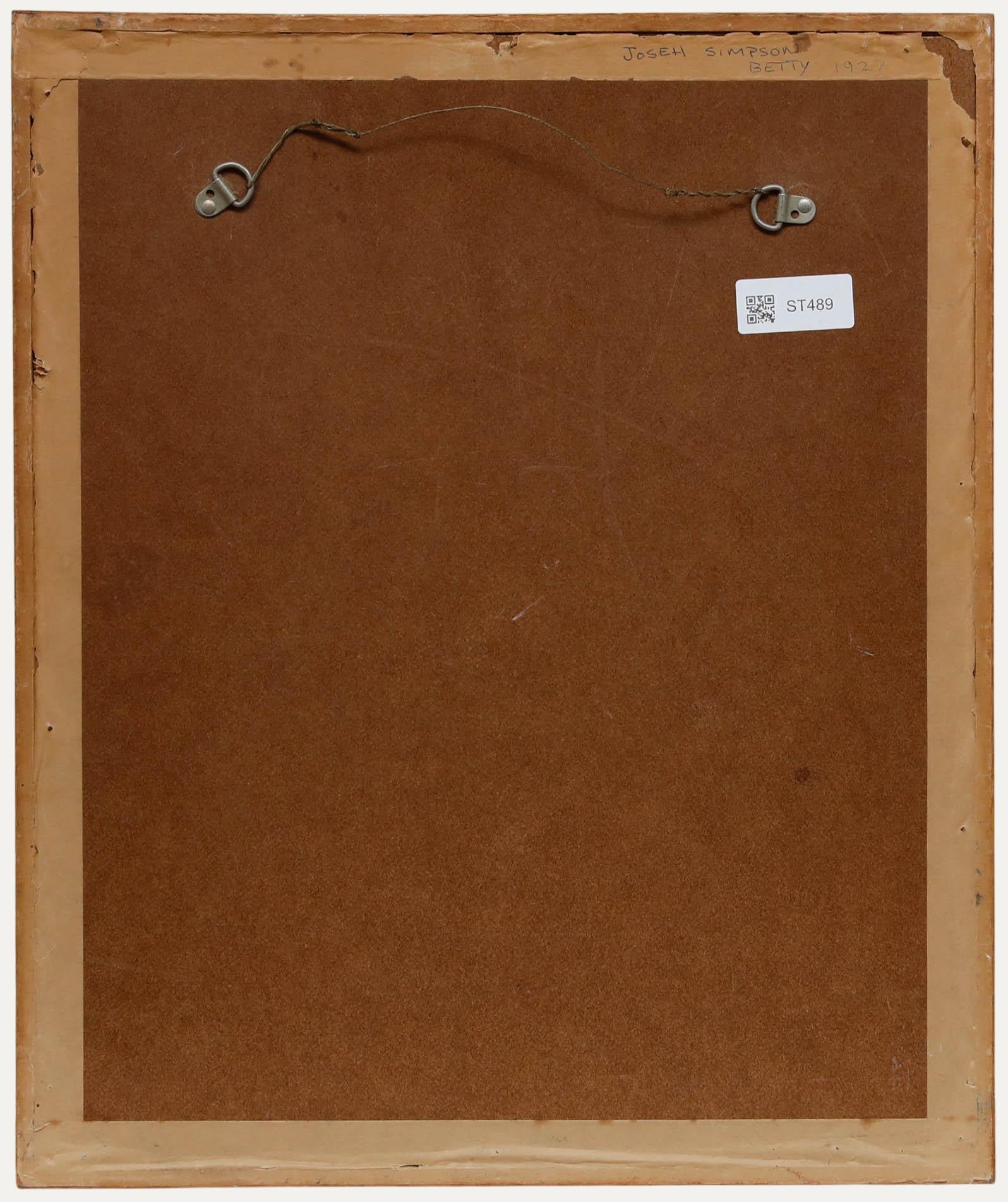 Joseph Simpson (1879-1939) - 1927 Eau-forte, Joseph - Beige Portrait Print par Unknown