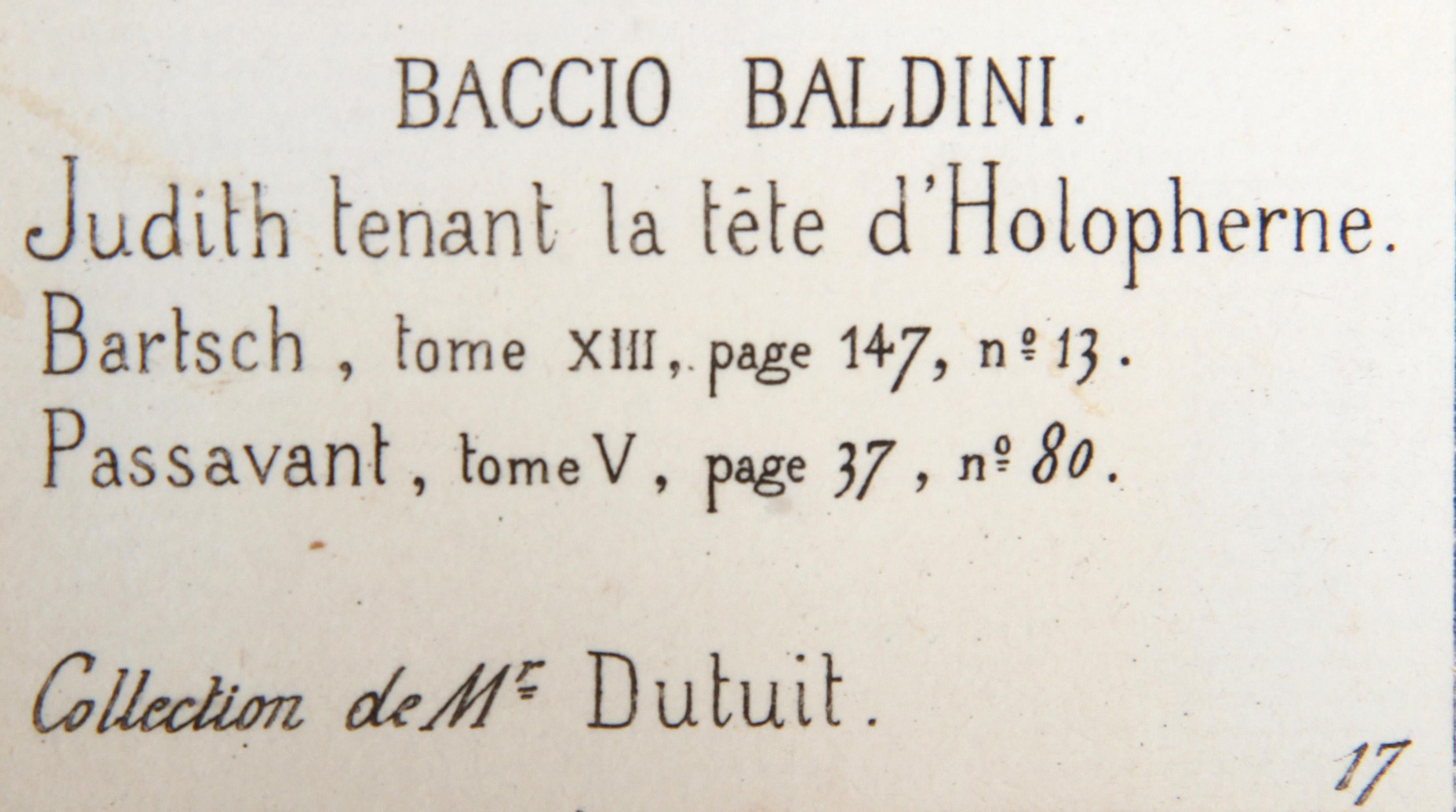 Judith Tenant la Tete d'Holopherne, Heliogravur von Baccio Baldini im Angebot 1